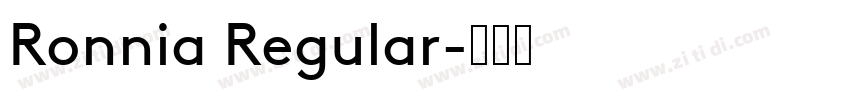 Ronnia Regular字体转换